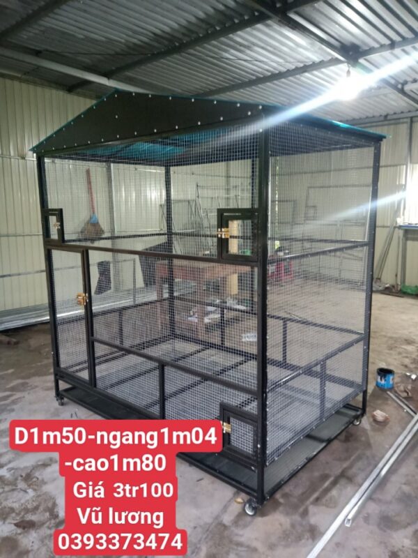 Lồng chim avi dài 1m50 rộng 1m04 cao 1m80