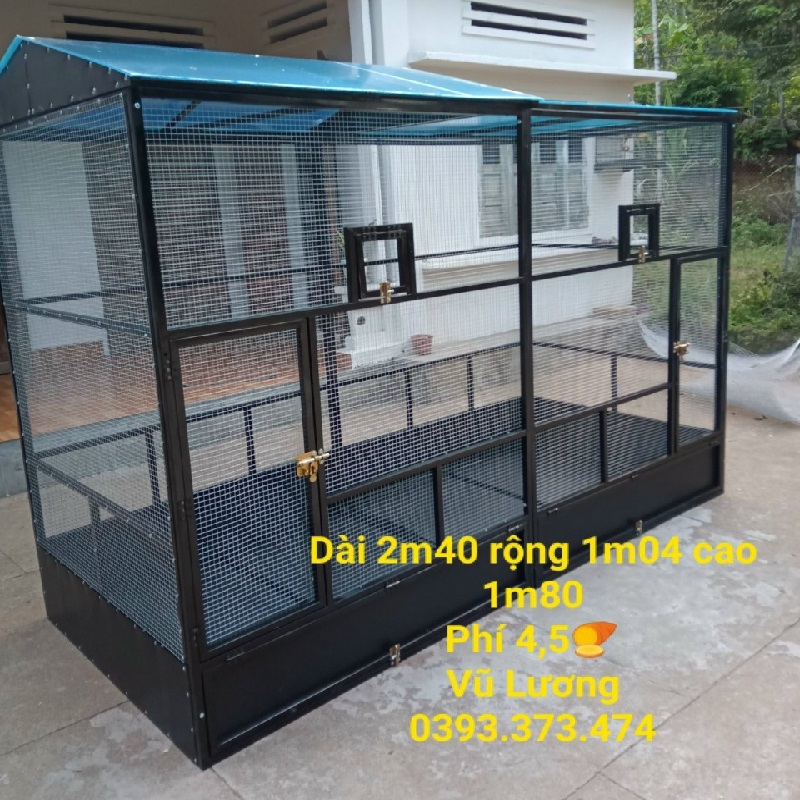 Lồng chim Avi dài 2m40 rộng 1m04 cao 1m80